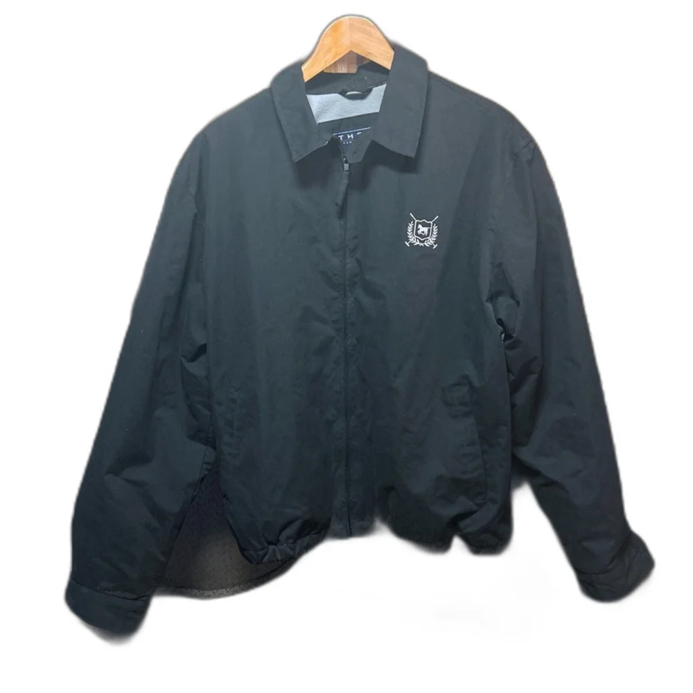 US Polo Assn Black Zip Up Jacket Logo Large